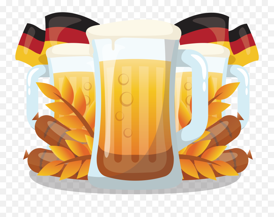 Oktoberfest Vector German Beer Mug Trans 1630108 - Png Transparent Background German Food Clipart Emoji,Beer Mug Clipart