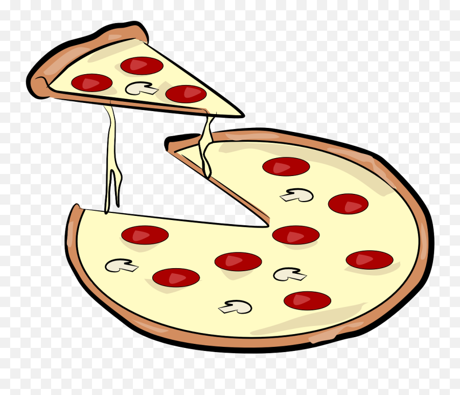 Pizza Pie Clipart - Slice Pizza Clipart Black And White Emoji,Pie Clipart