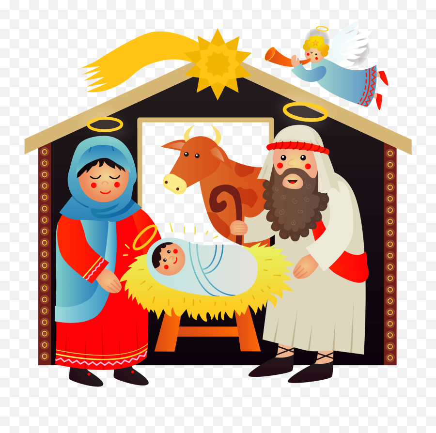 Silhouette Nativity Scene Png - Clipart Nativity Scene Png Emoji,Nativity Clipart