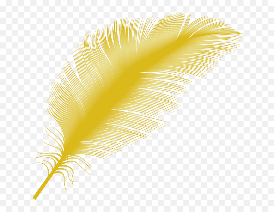 Download Feather Falling Png - Transparent Yellow Feather Transparent Yellow Feather Clipart Emoji,Feather Transparent Background