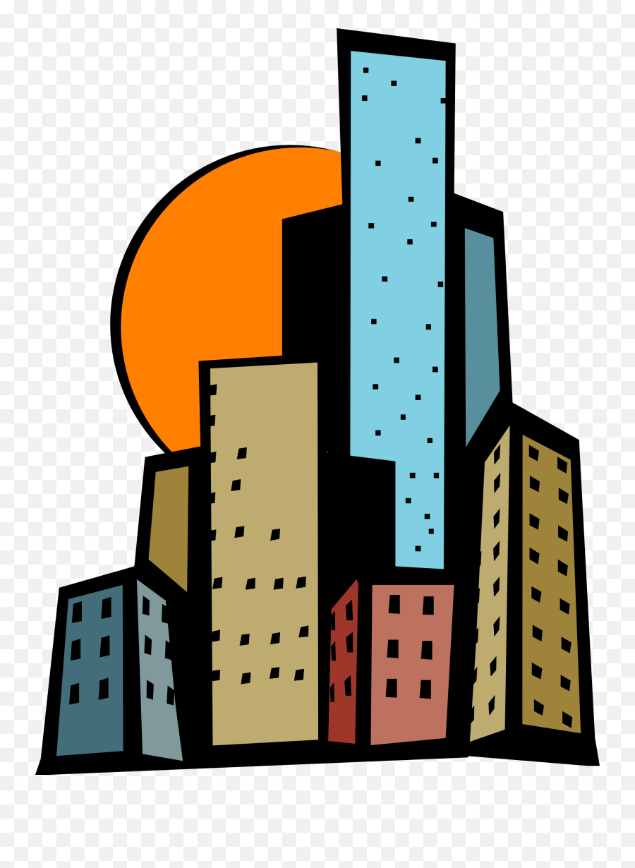 Building Clipart Black And White Free - Buildings Clipart Emoji,Building Clipart