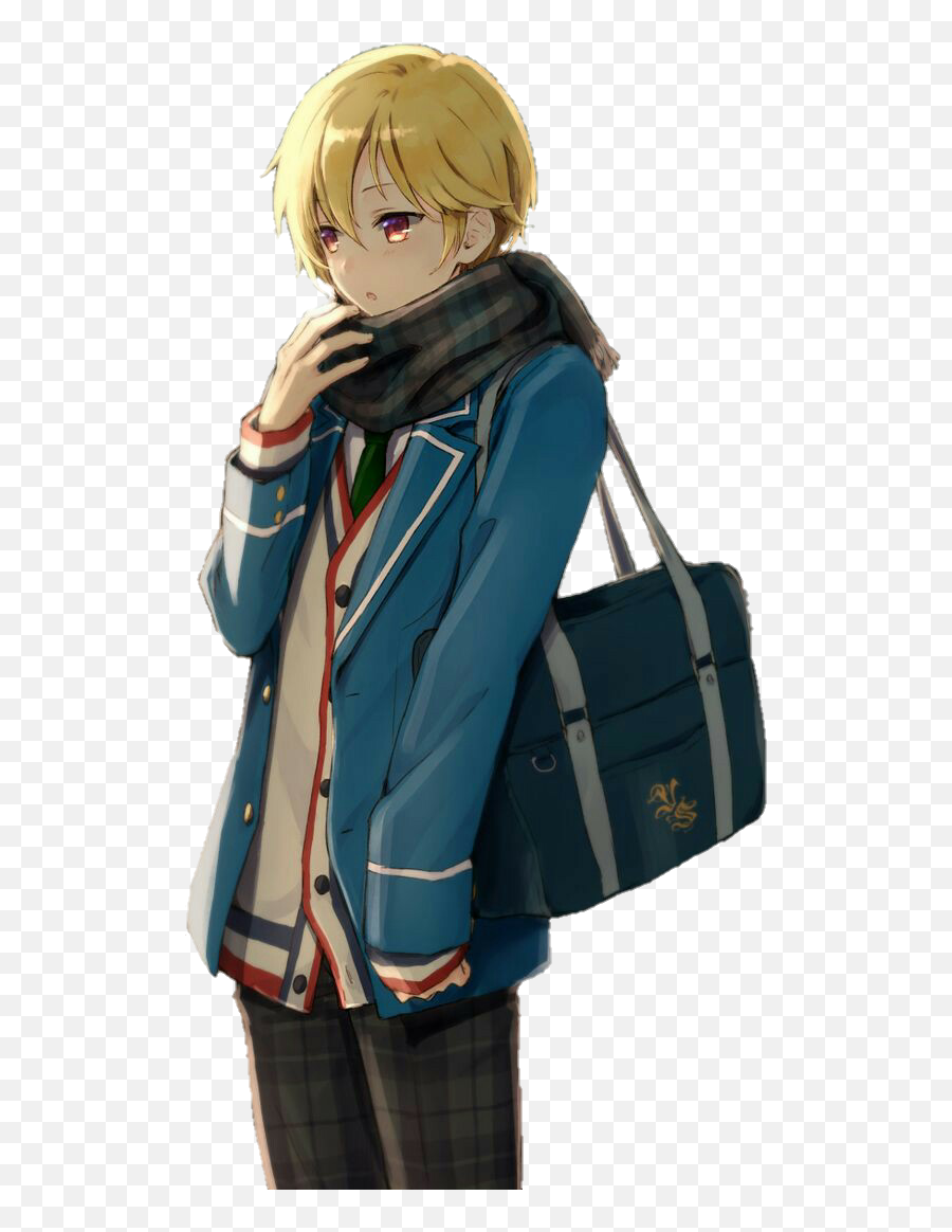 Download Scarf Ugly Heart By - Anime Guy Blonde Hair Ugly Blonde Anime Boy Transparent Emoji,Anime Guy Png