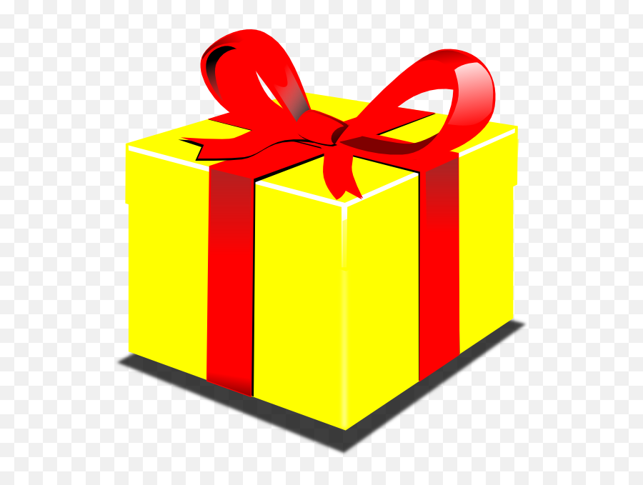 Download Present Vector Gift Clipart - Yellow Present Clipart Emoji,Present Clipart