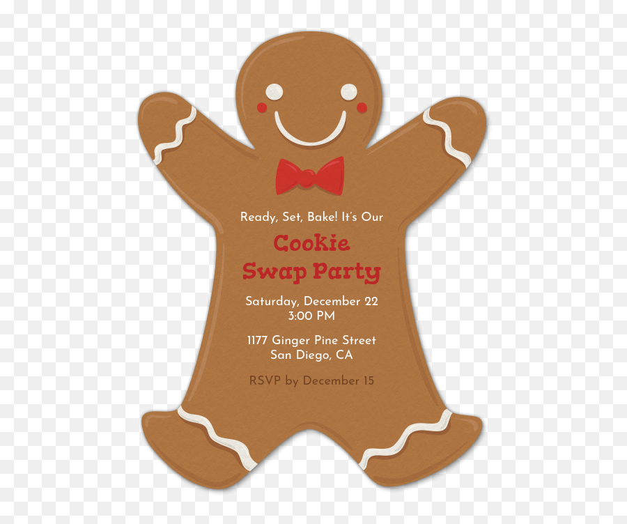 Cartoon Transparent Cartoon - Jingfm Gingerbread Man Cookie Invitation Emoji,Quinceanera Clipart