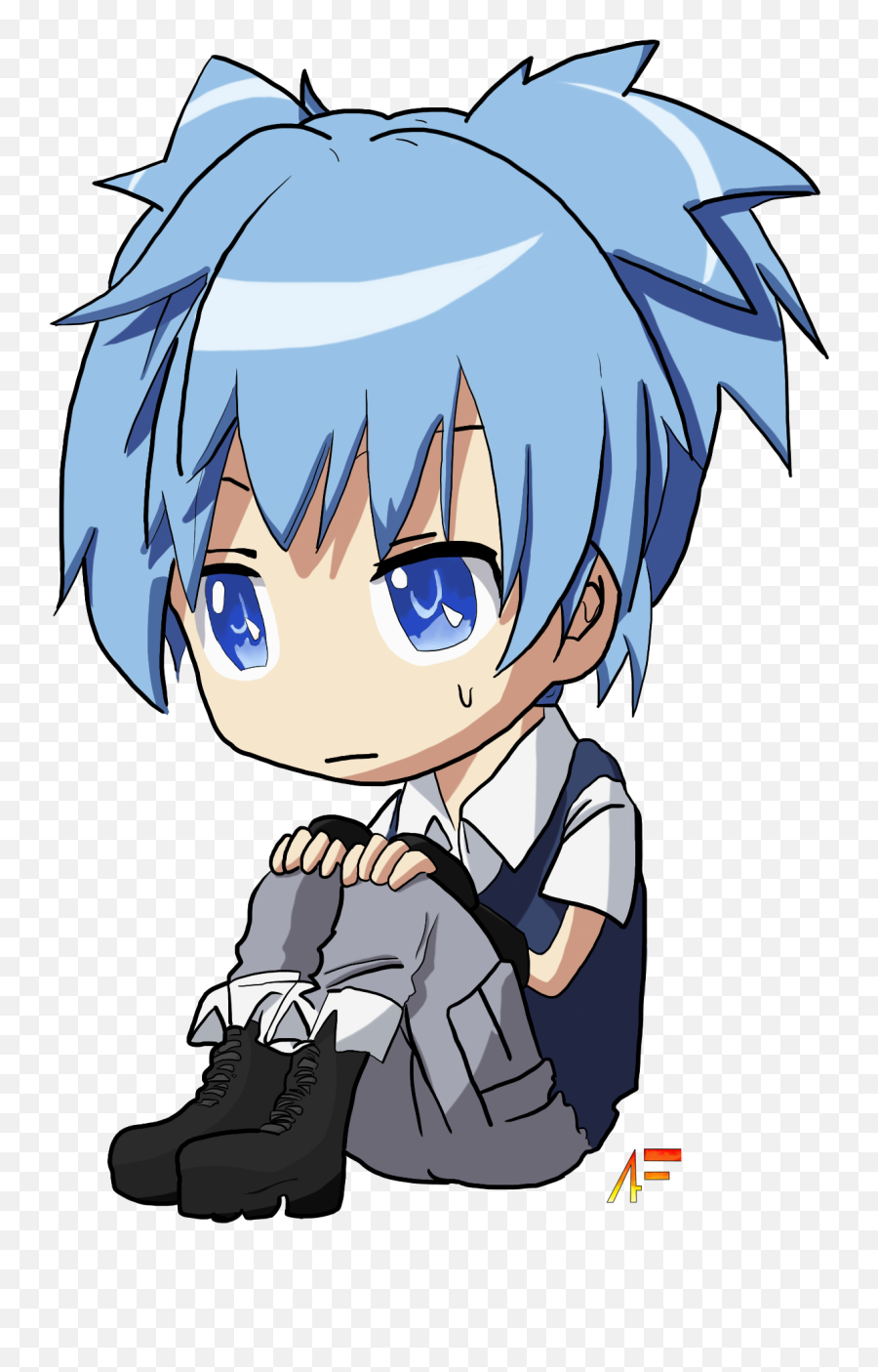 Assassination Classroom Characters Png Clipart Png Mart - Nagisa Chibi Assassination Classroom Fanart Emoji,Assassination Classroom Logo