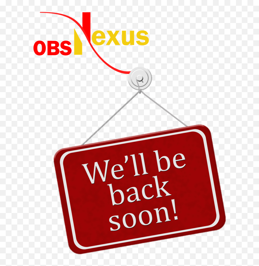 Download Obs Technology - Well Be Back Soon Png Image With Emoji,Obs Png
