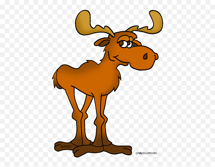 Bull Moose Clipart - Cartoon Moose Clipart Emoji,Moose Clipart