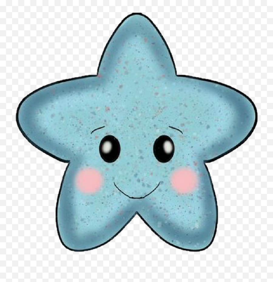 Star Stern Bluestar Cute Wlka Sticker By - Wlkanja Emoji,Cute Star Png