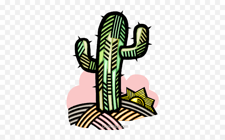 Cactus In The Desert Royalty Free Vector Clip Art Emoji,Cactus Clipart Free