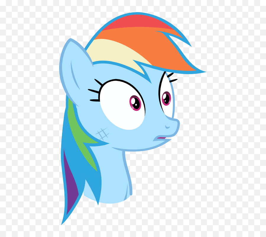 Rainbow Dash Shocked By Lockersnap - Rainbow Dash Surprised Emoji,Surprised Face Transparent