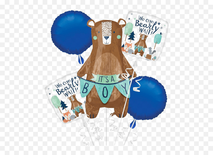 Mama Bear Itu0027s A Boy Party Balloon Bouquet 5ct In 2020 Emoji,Its A Boy Png