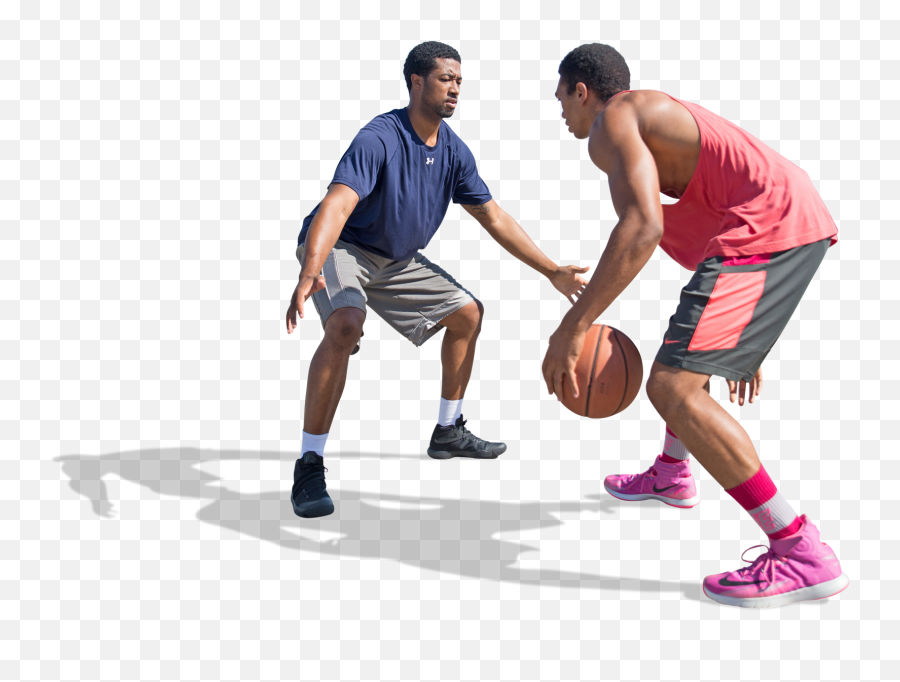 2d Cutout People Basketball Png Image - For Basketball Emoji,Basketball Png