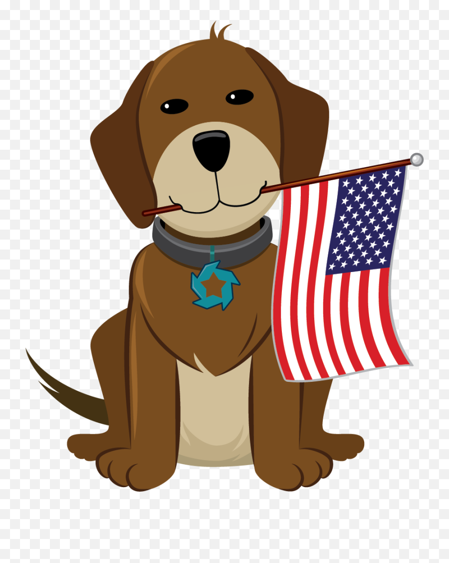 Happy 4th Of July Dog Clipart Download 4th Of July - Navy Happy July 4th Flag Dog Cartoon Emoji,July 4th Clipart