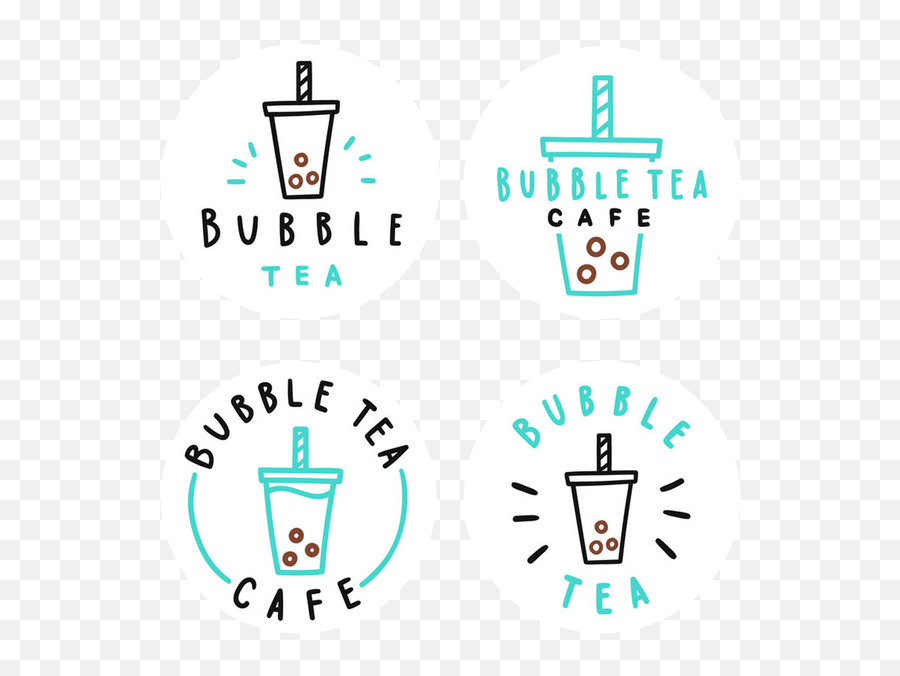 Bubble Tea Drink Logo Sticker Emoji,Tea Logo