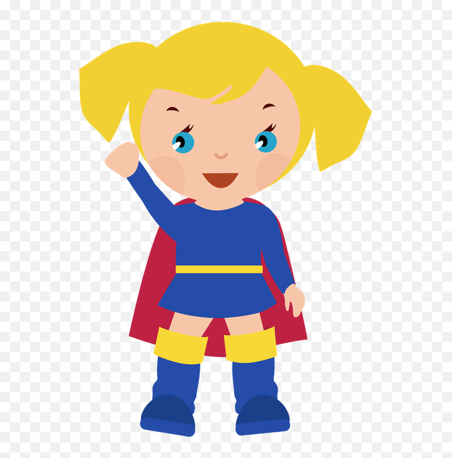 Clipart Of Definitely Mere And Toddler - Girl Superhero Girl Super Hero Clipart Emoji,Toddler Clipart