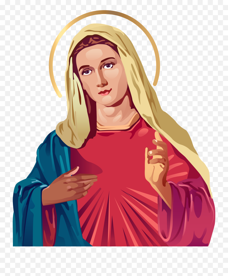 Blessed Virgin Mary Png Clip Art Virgin Mary Blessed - Mama Mary Clipart Png Emoji,Rosary Clipart