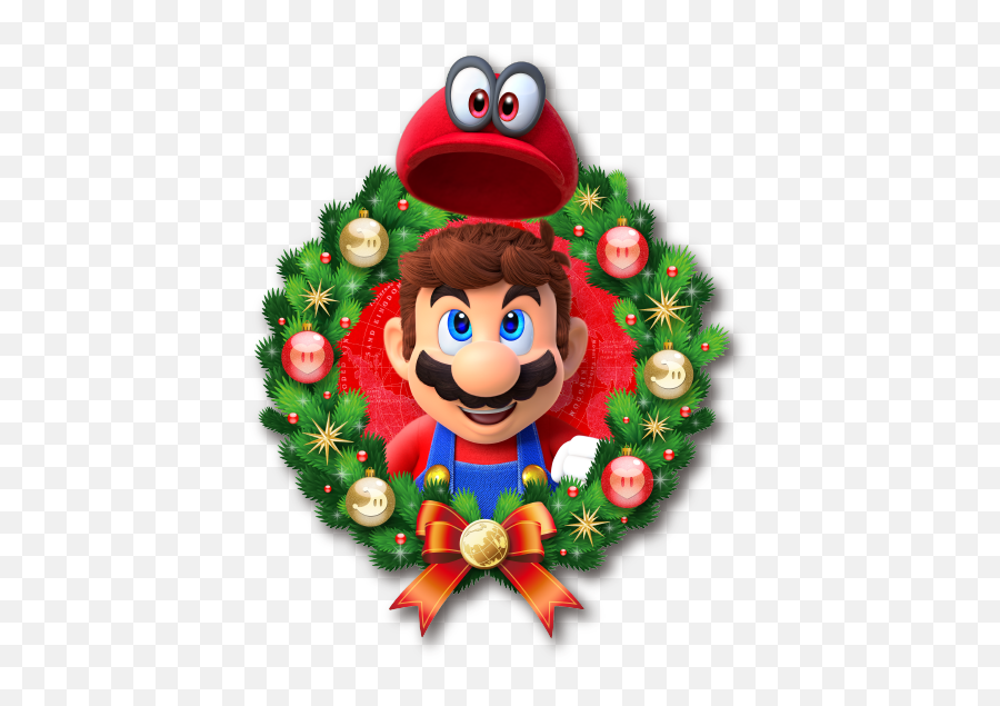 Merry Christmas From Nintendo - Super Mario Odyssey Christmas Mario Emoji,Super Mario Odyssey Logo