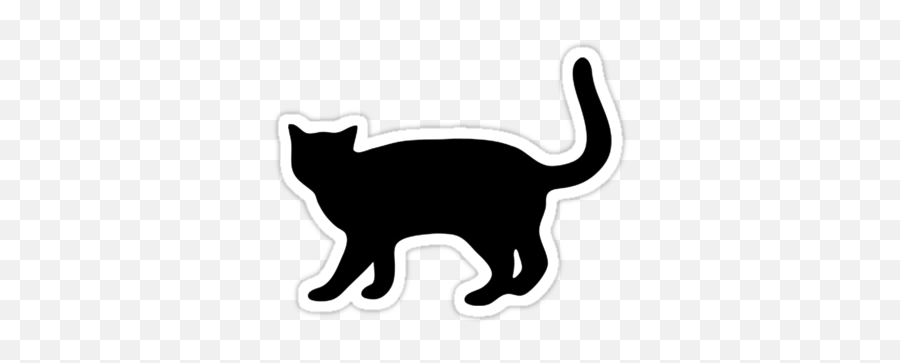 Cat Silhouette Stickers By Earth - Gnome Redbubble Power Of The Pussy Emoji,Cat Silhouette Clipart