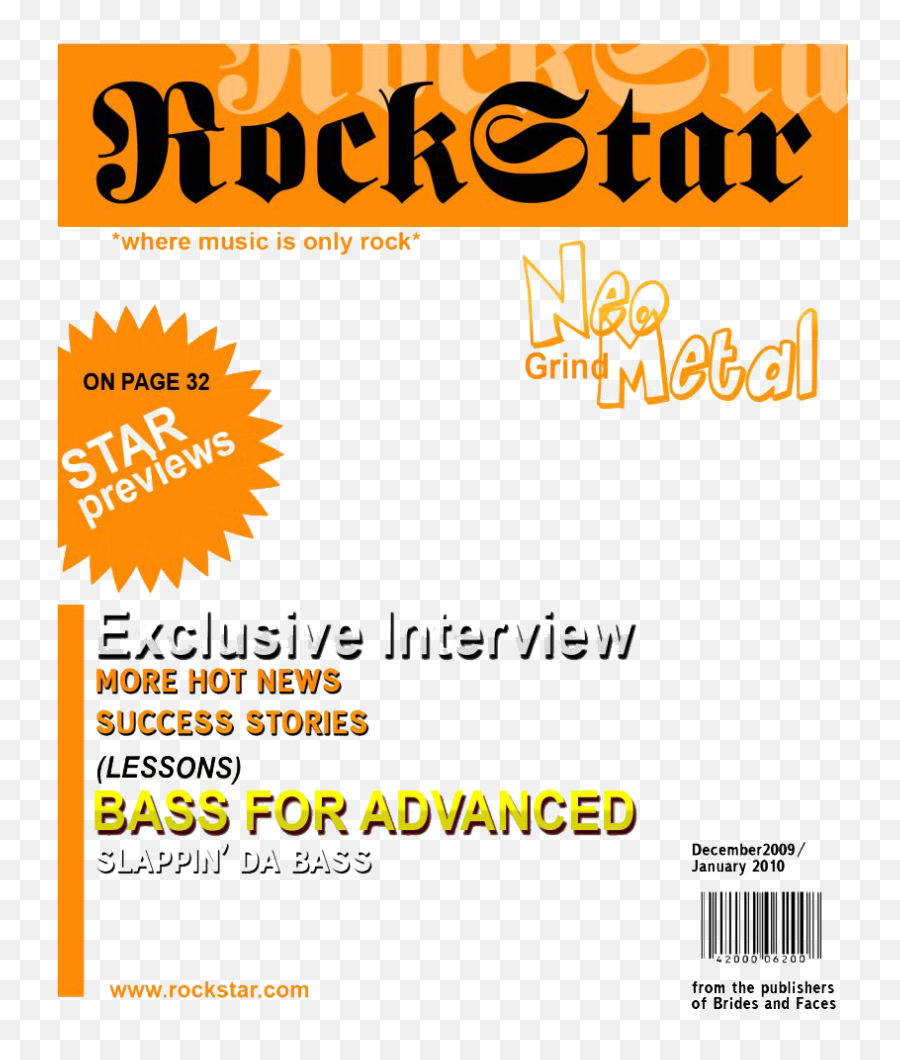 Magazine Cover Png Clipart - Music Magazine Cover Transparent Emoji,Rockstar Clipart