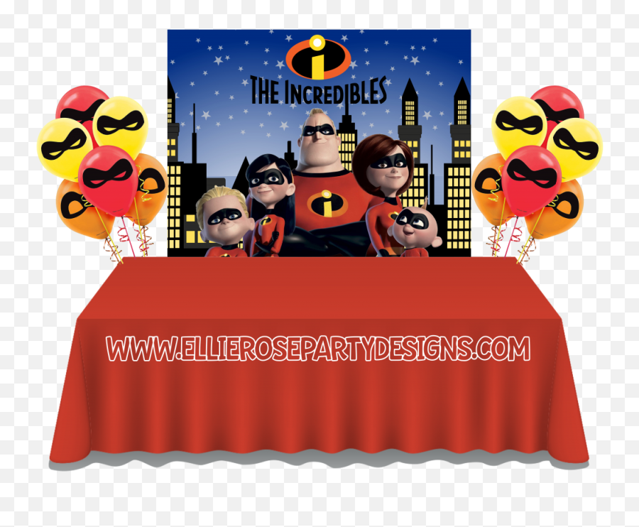 Free Diy The Incredibles Party Backdrop Emoji,The Incredibles Png