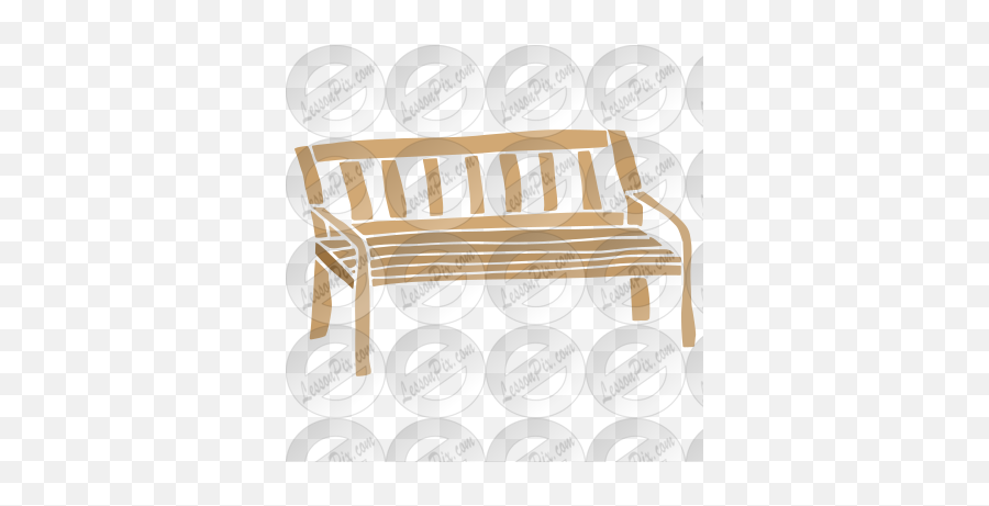 Park Bench Stencil For Classroom Therapy Use - Great Park Outdoor Bench Emoji,Bench Clipart