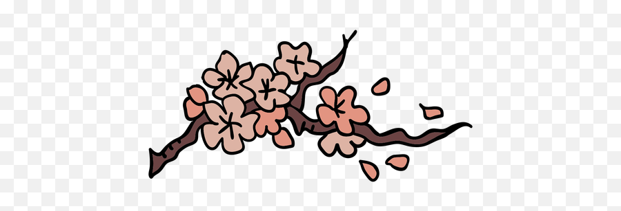 Korean Cherry Blossoms Element - Transparent Png U0026 Svg Floral Emoji,Cherry Blossom Transparent Background