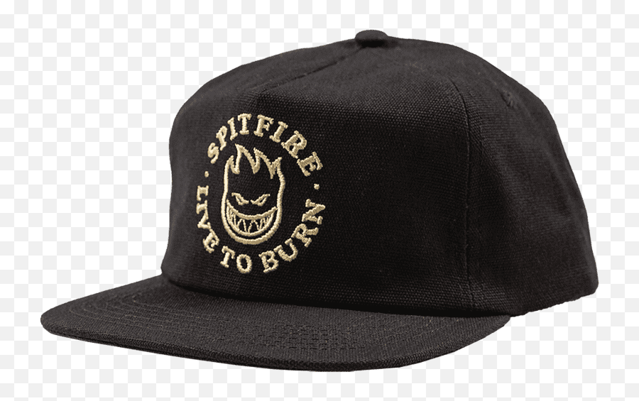 Spitfire Bighead Live To Burn Snapback Hat Black - Spitfire Wheels Emoji,Spitfire Logo