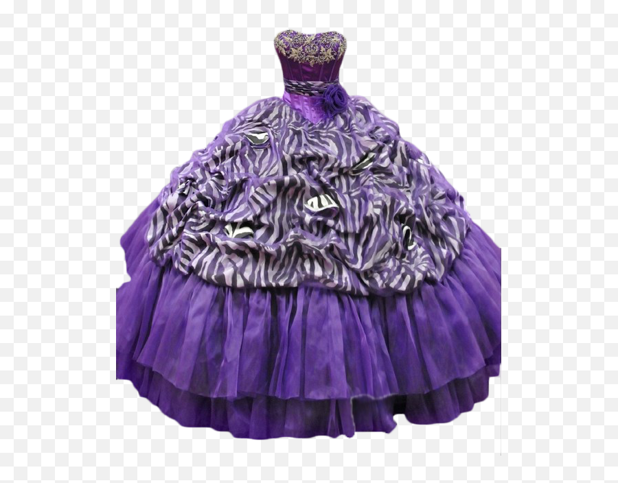 Quinceanera Dress Png U0026 Free Quinceanera Dresspng - Quinceanera Dress Purple Zebra Emoji,Quinceanera Clipart