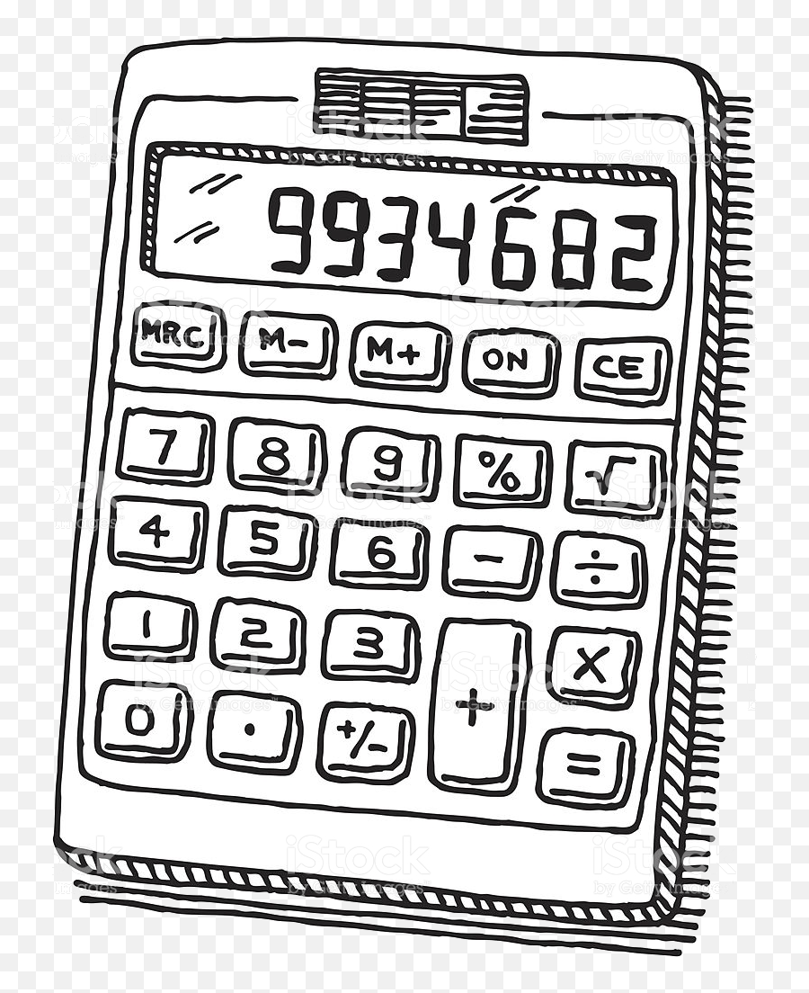 Calculator Clipart Black And White - Dot Emoji,Calculator Clipart