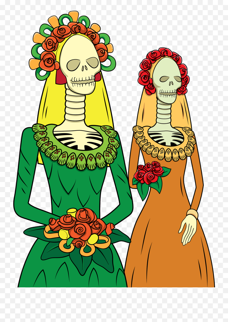 Day Of The Dead Catrinas Clipart Free Download Transparent Emoji,Dead Clipart