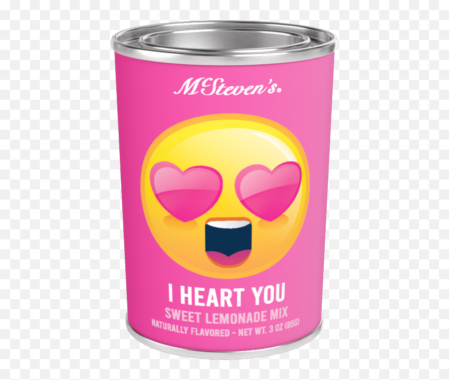 Emoji Lemonade - I Heart You 3oz Oval Tin,Emoji Hearts Transparent