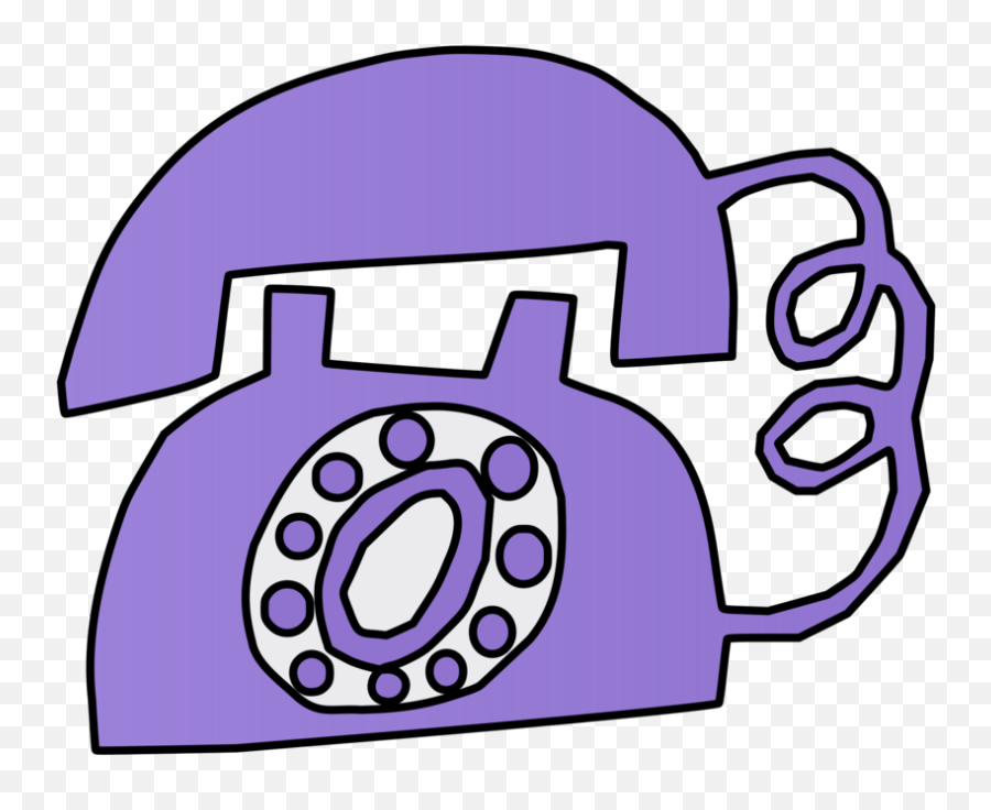 Download Hd Purple Phone - Purple Telephone Clipart Telephone Clipart Purple Emoji,Phone Clipart