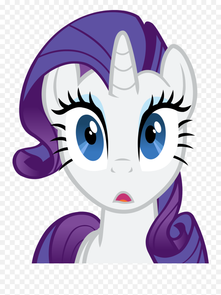 Download Hd Rarity Surprised Face - My Little Pony Rarity Emoji,Surprised Face Transparent
