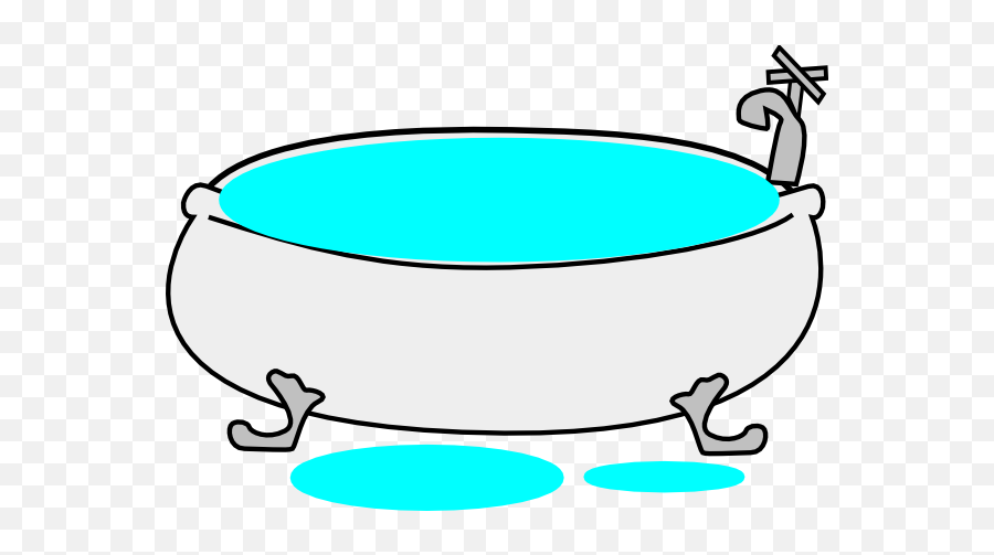 Tub Overflow Clip Art At Clkercom - Vector Clip Art Online Bathtub Overflowing With Water Cartoon Emoji,Bathtub Clipart