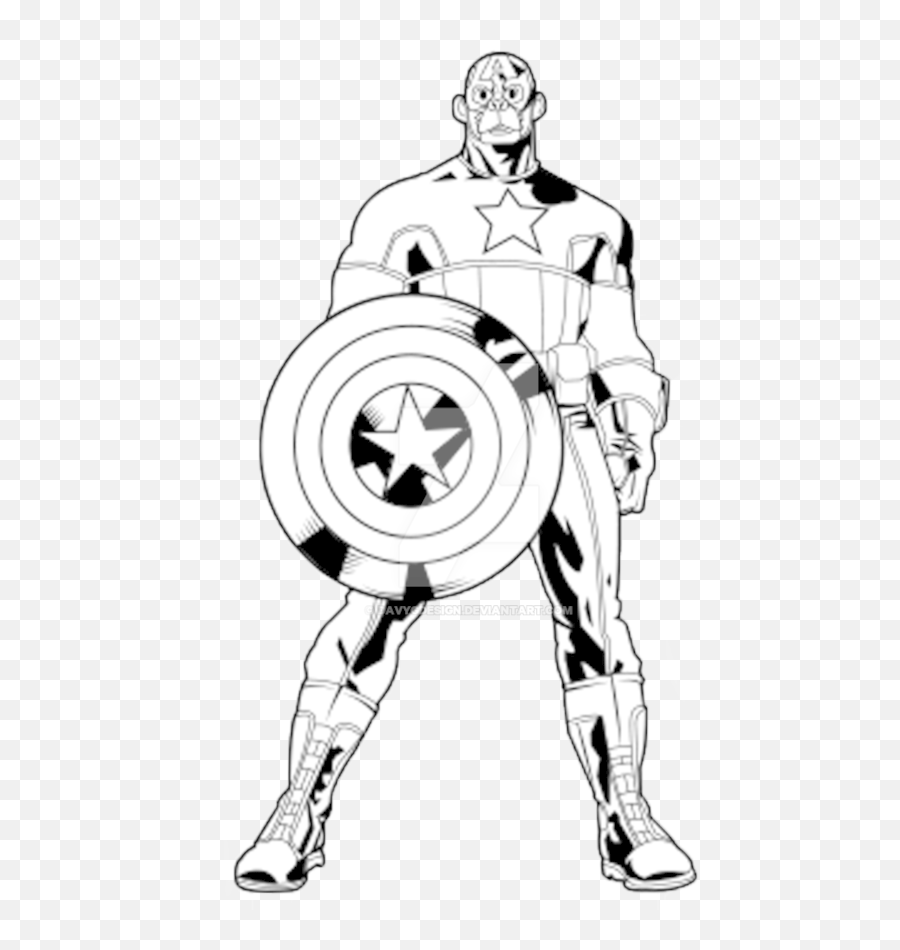 Download Image Black And White Captain - Captain America Black Whit Emoji,America Clipart