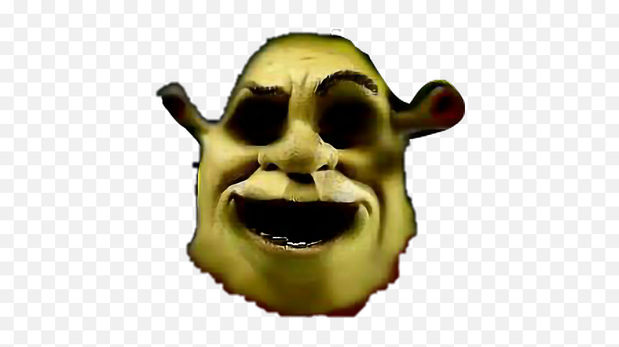 Creepy Shrek Transparency Blank - Scary Shrek Png Emoji,Shrek Transparent