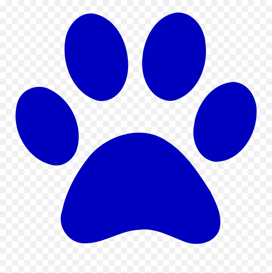 Jaguar Paw Clip Art - Blue Paw Print Clip Art Emoji,Jaguar Clipart