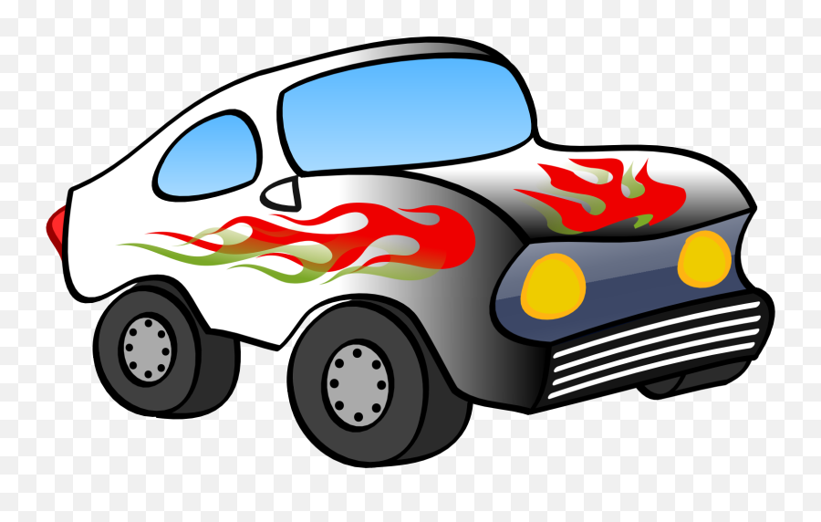 Black And White Fun Car Clipart I2clipart - Royalty Free Hot Wheel Clip Art Emoji,Car Clipart Black And White