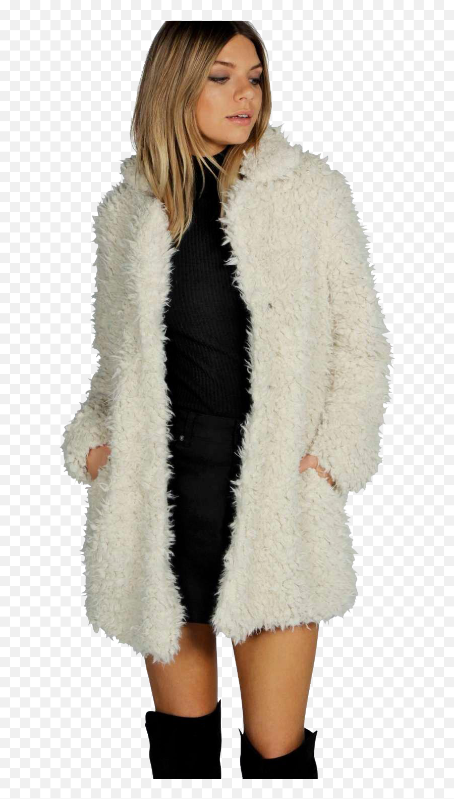 Faux Fur Coat - Women Fur Coat Png Emoji,Furry Png