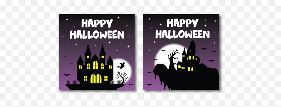 Halloween Background Purple Sky Vectors - Language Emoji,Sisters Clipart