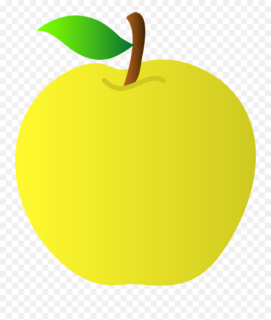 Yellow Apple Clipart Free - Yellow Apple Clipart Emoji,Apple Clipart