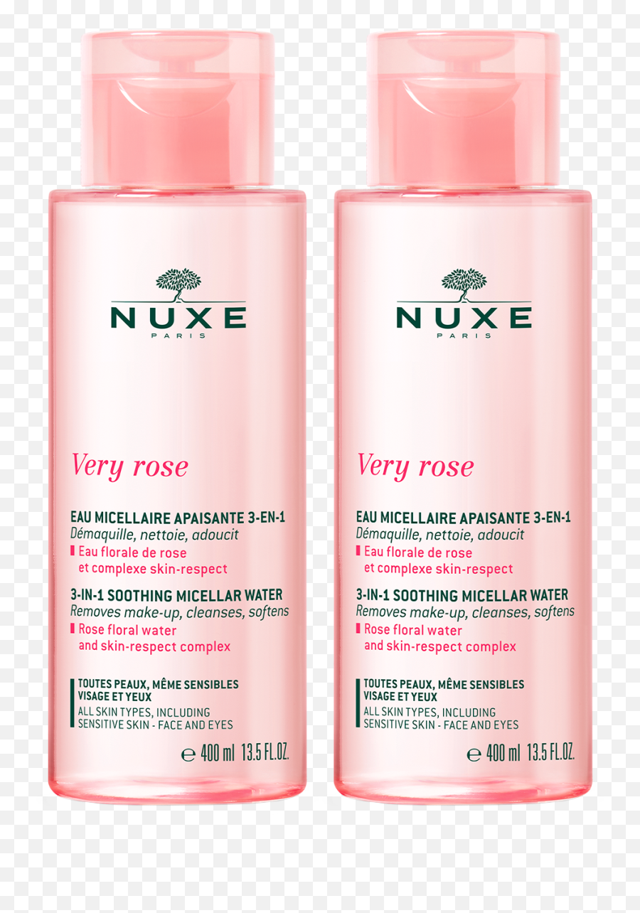 Nuxe Very Rose 3 - In1 Soothing Micellar Water Duo Skin Care Emoji,Red Eyes Meme Png