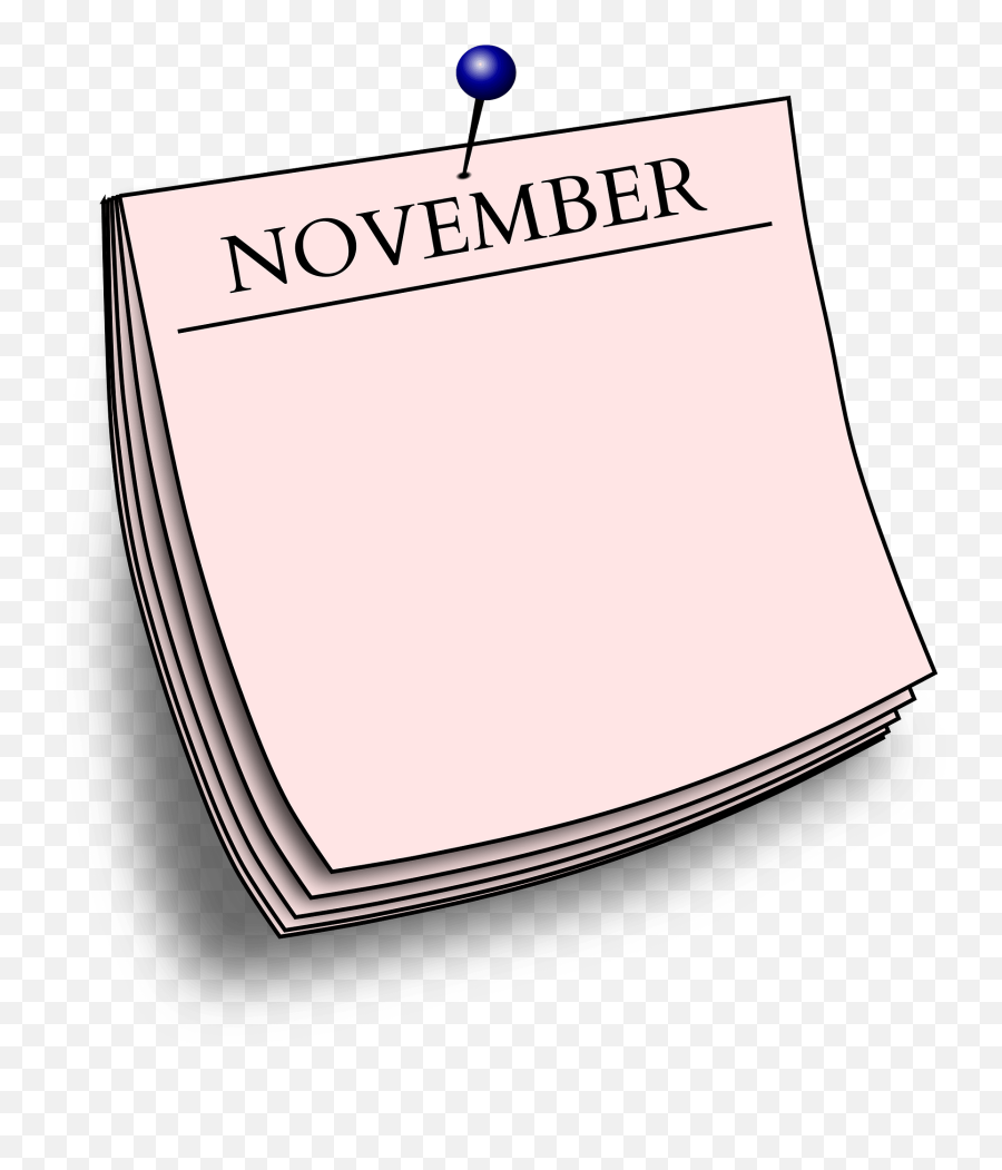 Note November Clipart - Horizontal Emoji,November Clipart