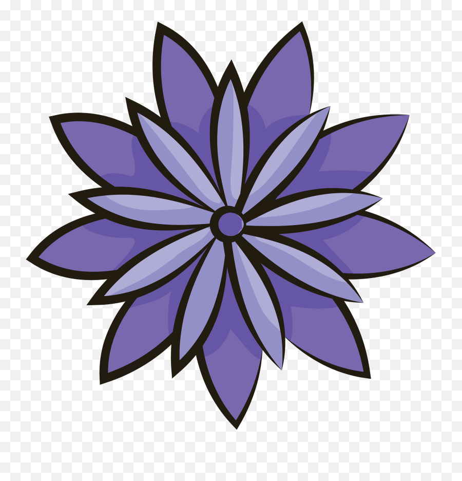 Purple Flower Clipart - Decorative Emoji,Purple Flower Clipart