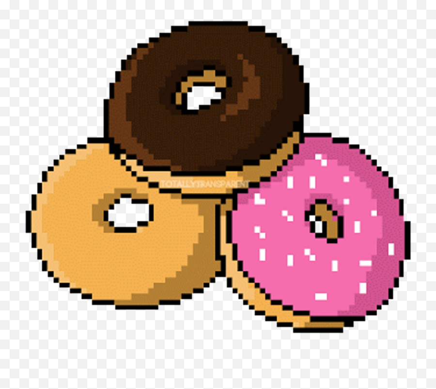 Download Hd Dona Donut Pink Tumblr Cute Food Png Transparent - 8 Bit Donut Png Emoji,Donut Transparent Background