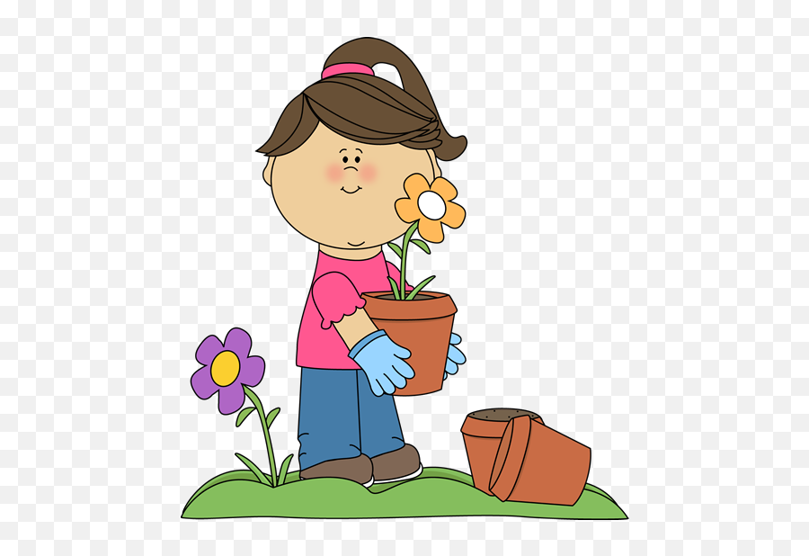 Garden Clip Art - Flower Planting Clipart Emoji,Garden Clipart
