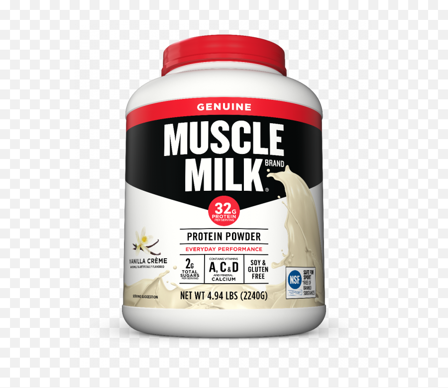 Muscle Milk Genuine Powder 49 Lb Canister - Muscle Milk Emoji,Milk Transparent