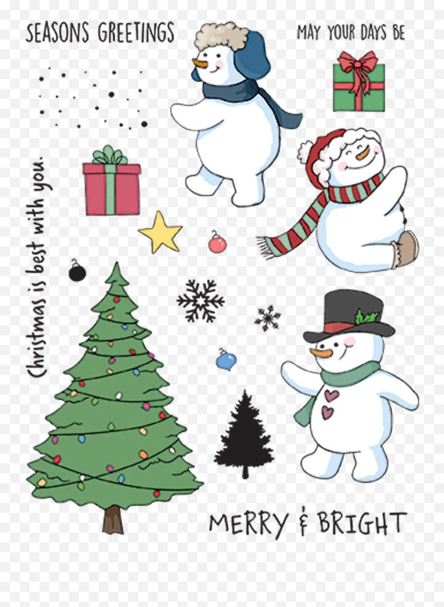 Christmas Is Best With You Stamp Set - Fictional Character Emoji,Seasons Greetings Clipart