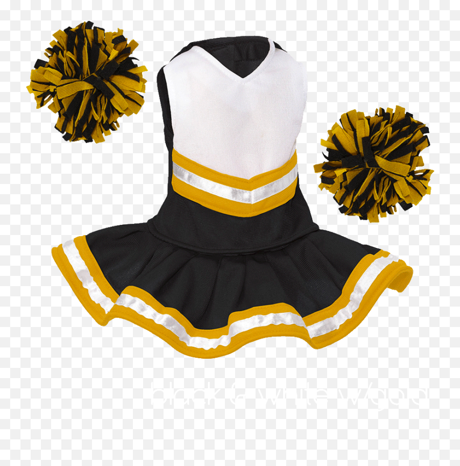 Cheerleader Outfit Whatzupwiththat Bearwear - Cheerleading Transparent Cheerleader Outfit Png Emoji,Pom Pom Clipart Black And White