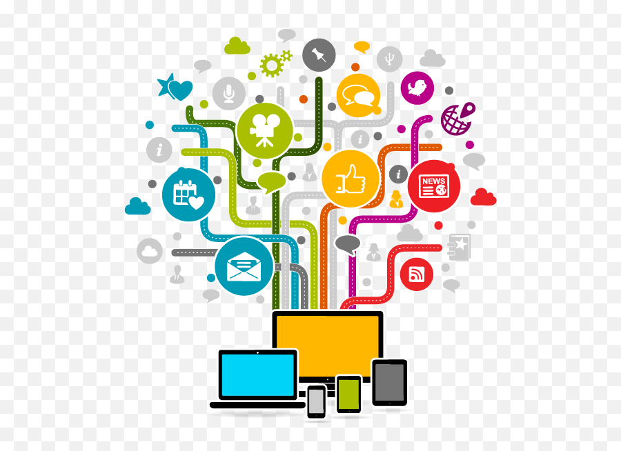 Download Digital Marketing - Digital Marketing Clipart Png Social Media Digital Marketing Png Emoji,Marketing Clipart